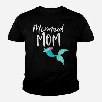 Womens Mama Birthday Party Outfit Dad Mommy Girl Mermaid Mom Shirt Youth T-shirt | Crazezy AU