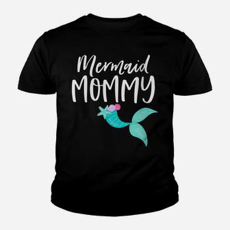 Womens Mom Birthday Party Outfit Dad Momma Girl Mermaid Mommy Youth T-shirt | Crazezy UK
