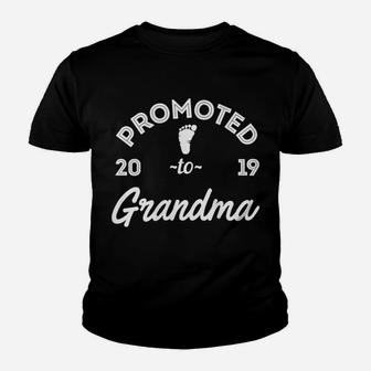 Womens Promoted To Grandma 2019 Youth T-shirt | Crazezy