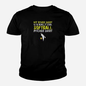 Womens Softball Pitcher Girl Funny Cute Gift Mom Daughter Youth T-shirt | Crazezy CA