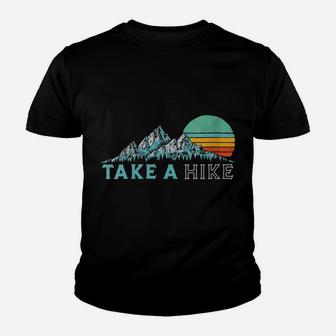 Womens Take A Hike - Retro Vibe Mountains 70'S Hiking Youth T-shirt | Crazezy