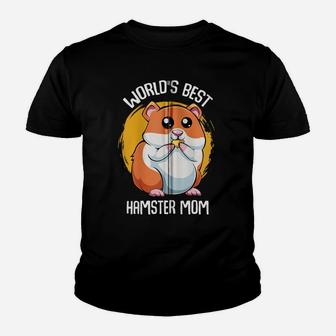 World's Best Hamster Mom Pet Rodent Cute Adorable Animal Zip Hoodie Youth T-shirt | Crazezy