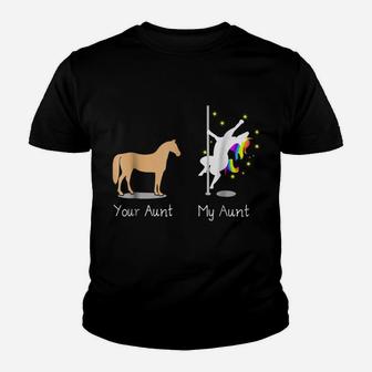 Your Aunt My Aunt Funny Unicorn Shirts For Women Auntie Tee Youth T-shirt | Crazezy