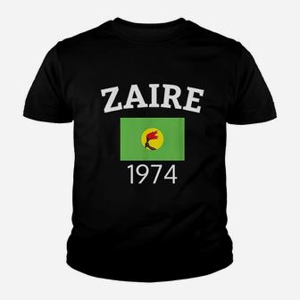 Zaire 74 1974 Flag Soccer Boxing Football Youth T-shirt | Crazezy