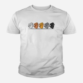 Adorable Cute Happy Funny Silly Line Dancing Cat Youth T-shirt | Crazezy