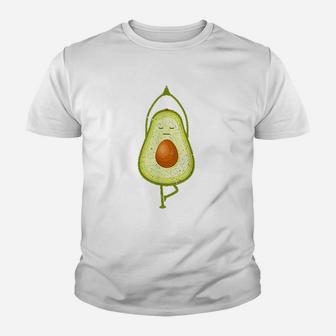 Avocado Yoga Funny Namaste Meditation Vegan Youth T-shirt | Crazezy DE