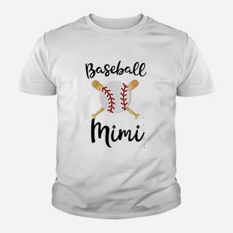 Baseball Mimi Grandsons Game Day Gift To Cheer Grandma Youth T-shirt | Crazezy