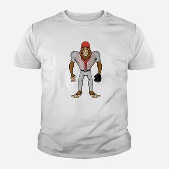 Baseball Pitcher Bigfoot Gift For Baseball Fans Youth T-shirt | Crazezy UK