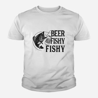 Beer Fishy Fishy Funny Fishing Drinking Youth T-shirt | Crazezy