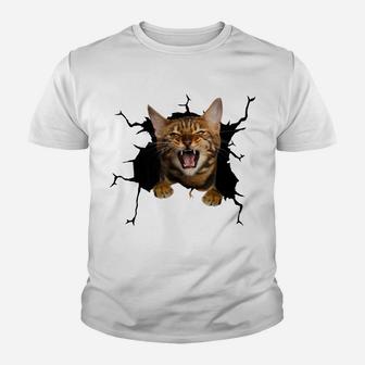 Bengal Cats Torn Cloth , Kitten Youth T-shirt | Crazezy
