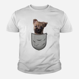 Cairn Terrier Puppy Chest Pocket Dog Lover & Owner Youth T-shirt | Crazezy