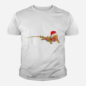 Christmas Funny Bearded Dragon I Gift Mom Dad Kis Youth T-shirt | Crazezy