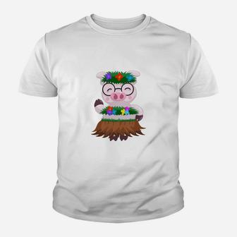 Cool Hawaiian Luau Pig Boar Hula Dancing Youth T-shirt | Crazezy UK