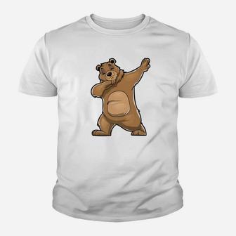 Dabbing Bear Funny Meme Bears Dab Dance Gifts Kids Youth T-shirt | Crazezy CA