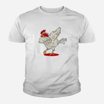 Dabbing Dancing Chicken Funny Dabbing Animal Gif Youth T-shirt | Crazezy