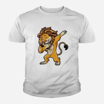 Dabbing Lion Meme Print Dab Cat Dance Youth T-shirt | Crazezy