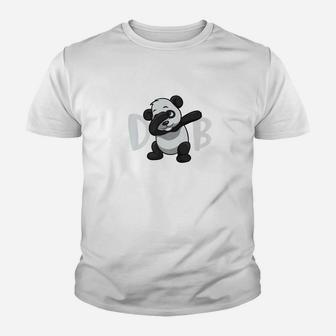 Dabbing Panda Bear Funny Dancing Graphic Youth T-shirt | Crazezy