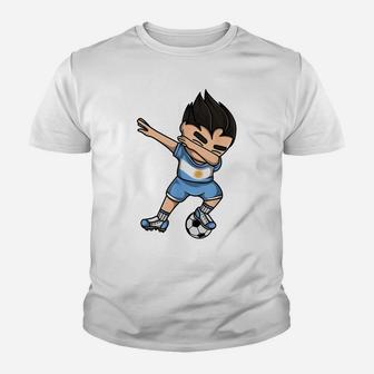 Dabbing Soccer Argentina Jersey - Argentinian Football Youth T-shirt | Crazezy