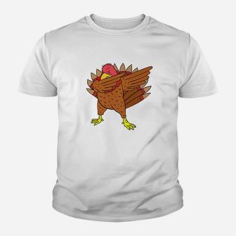 Dabbing Turkey Dabsgiving Dab Dance Thanksgiving Tee Youth T-shirt | Crazezy