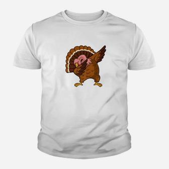 Dabbing Turkey Thanksgiving Funny Pilgrim Dab Dance Youth T-shirt | Crazezy