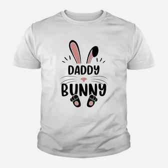 Daddy Bunny Funny Matching Easter Bunny Egg Hunting Youth T-shirt | Crazezy