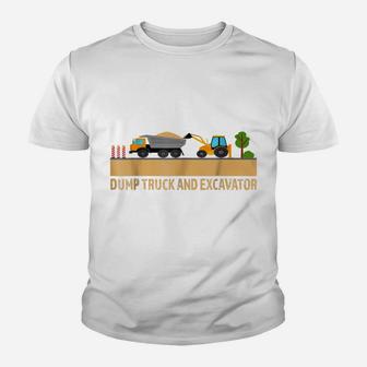 Dump Truck Excavator Trucker Construction Driver Youth T-shirt | Crazezy UK