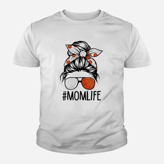 Dy Mom Life Volleyball Basketball Mothers Day Messy Bun Youth T-shirt | Crazezy