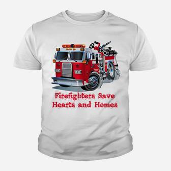 Firefighter , Fire Department Truck Tee Fireman Gift Youth T-shirt | Crazezy AU