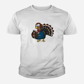 Football Turkey And Touchdowns Thanksgiving Youth T-shirt | Crazezy UK