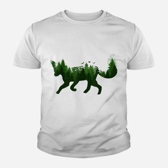 Fox Forest Nature Outdoor Hiking Camping Hunting Gift Youth T-shirt | Crazezy CA