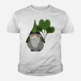 Funny Cute Irish Gnome St Patricks Day Heart Balloons Sweatshirt Youth T-shirt | Crazezy