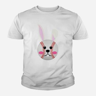 Funny Easter Bunny Face Rabbit Baseball Lovers Gif Youth T-shirt | Crazezy