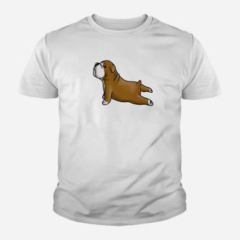 Funny English Bulldog Yoga Cute Dog Gift Tee Youth T-shirt | Crazezy