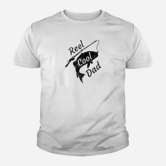 Funny Nature Lovers Gift Reel Cool Dad Fishing Youth T-shirt | Crazezy
