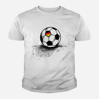 Germany Soccer Ball Flag Jersey - German Football Gift Youth T-shirt | Crazezy
