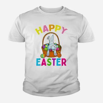 Happy Easter Day Bunny Hunting Chocolate Eggs Egg Hunt Gift Youth T-shirt | Crazezy AU