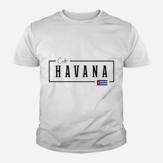 Havana City Cuba Cuban Flag Sweatshirt Youth T-shirt | Crazezy DE
