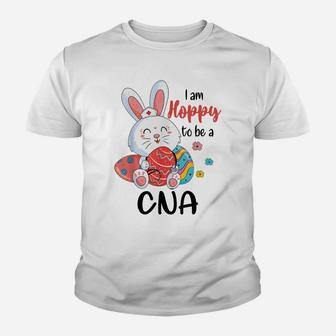 I Am Hoppy To Be A CNA Nurse Easter Day Youth T-shirt | Crazezy