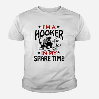 Im A Hooker In My Spare Time Bowling Gift Youth T-shirt | Crazezy
