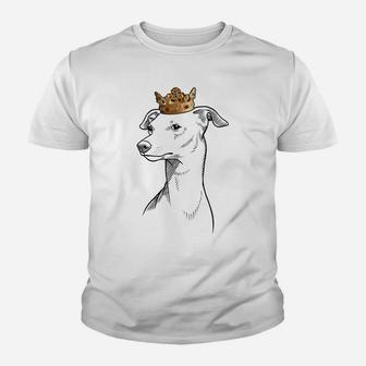 Italian Greyhound Dog Wearing Crown Youth T-shirt | Crazezy DE
