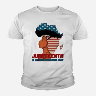 Juneteenth Is My Independence Day, 4Th Of July Black History Youth T-shirt | Crazezy UK