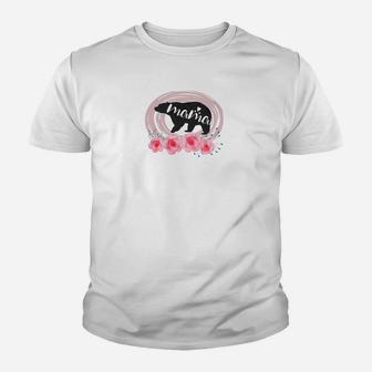 Mama Bear Cute Camping Tee For Women On Mothers Day Youth T-shirt | Crazezy