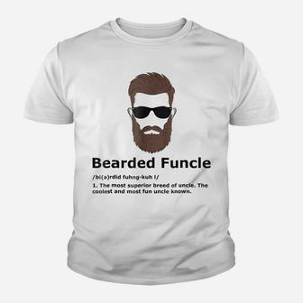 Mens Bearded Funcle Shirt Funny Uncle Definition Youth T-shirt | Crazezy UK