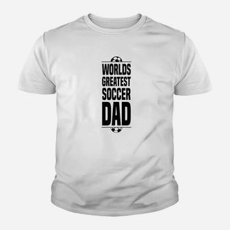 Mens Fathers Day Soccer Dad Worlds Greatest Vintage Youth T-shirt | Crazezy DE