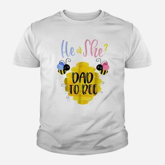 Mens Gender Reveal What Will It Bee Shirt He Or She Dad Youth T-shirt | Crazezy