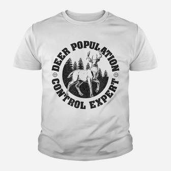 Mens Whitetail Deer Hunter Buck Hunting Season Funny Deer Hunting Youth T-shirt | Crazezy