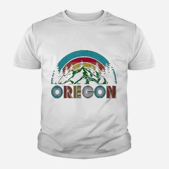 Oregon Mountains Outdoor Camping Hiking Gift Youth T-shirt | Crazezy CA