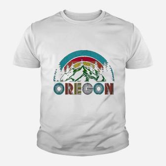 Oregon Mountains Outdoor Camping Hiking Youth T-shirt | Crazezy CA