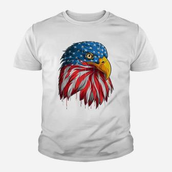 Patriotic-Eagle 4Th Of July Usa American-Flag Sweatshirt Youth T-shirt | Crazezy AU