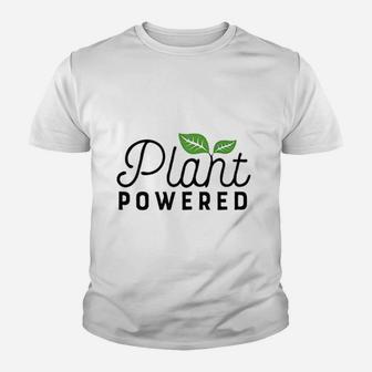 Plant Powered Funny Gym Workout Vegetarian Vegan Youth T-shirt | Crazezy AU
